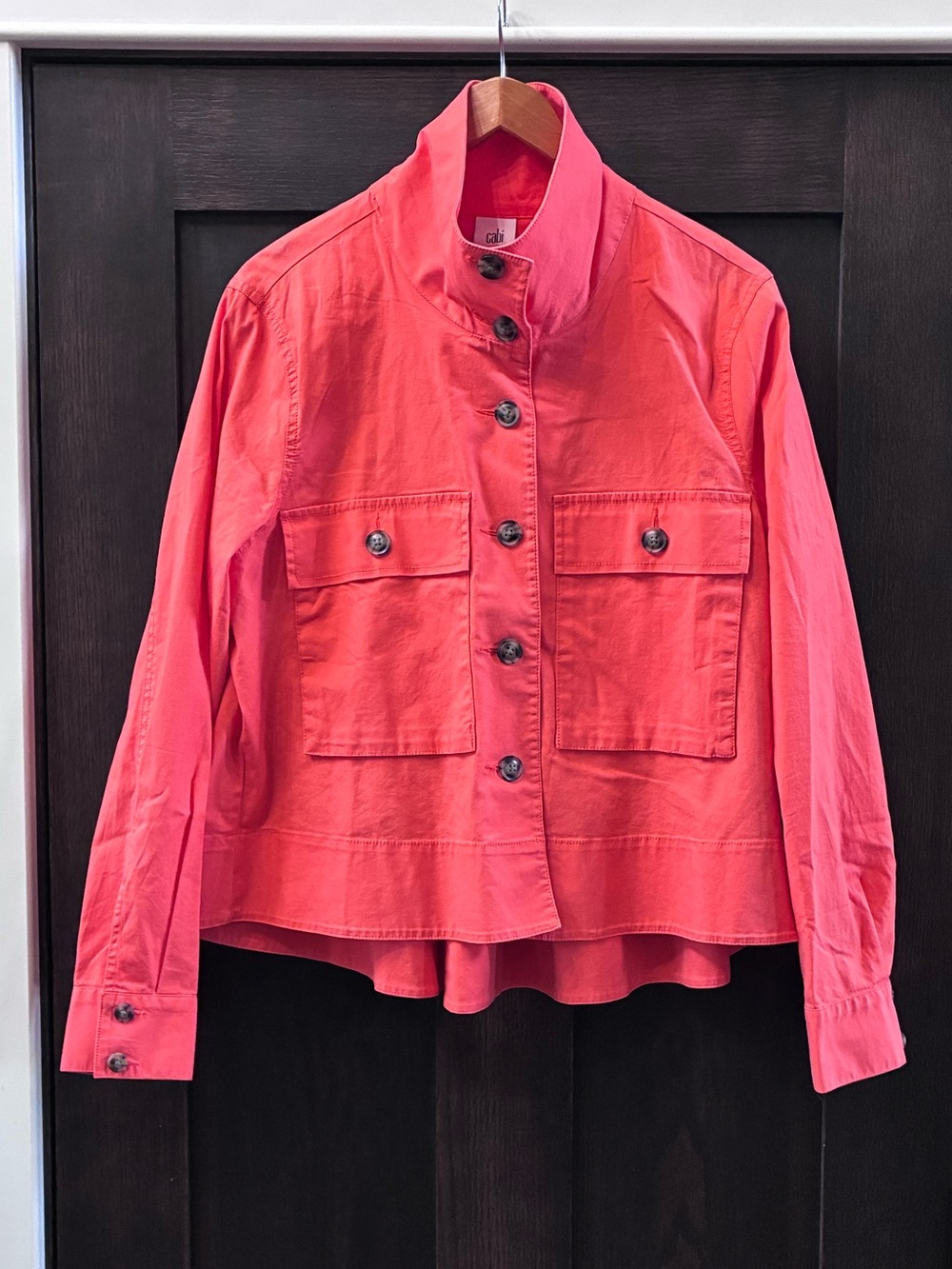 CAbi Women’s Orange Jacket - Button-Up size: L